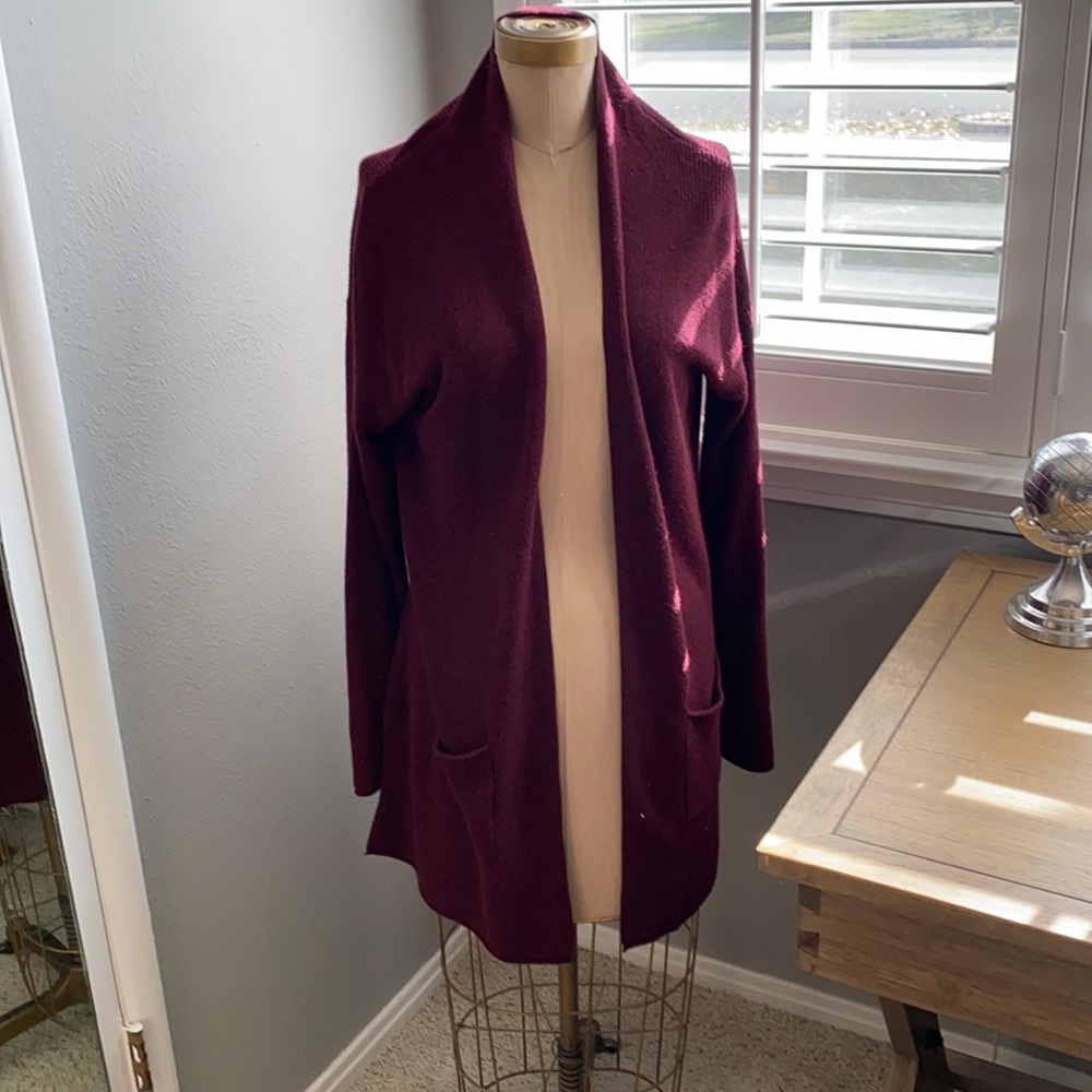 Maroon cardigan